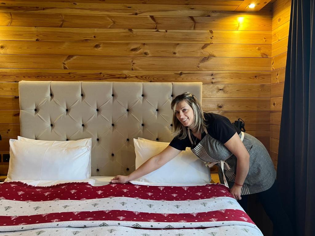 Postel nebo postele na pokoji v ubytování Chalet Kolašin