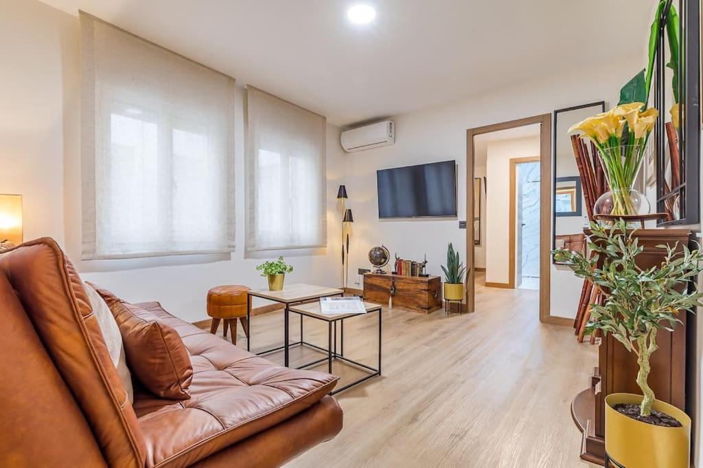 Posezení v ubytování Apartamento reformado y tranquilo junto a Gran Vía