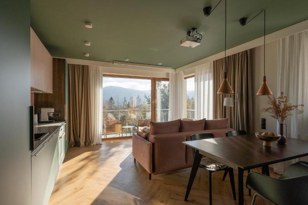 Posedenie v ubytovaní Widokówka Apartament 12