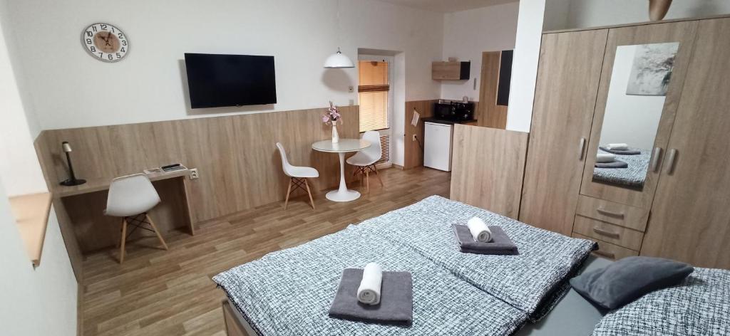 TV a/nebo společenská místnost v ubytování Apartmán BON