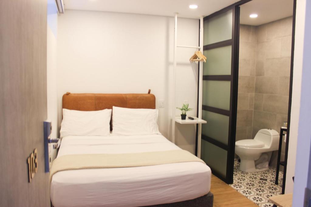 Koupelna v ubytování 574 Hotel