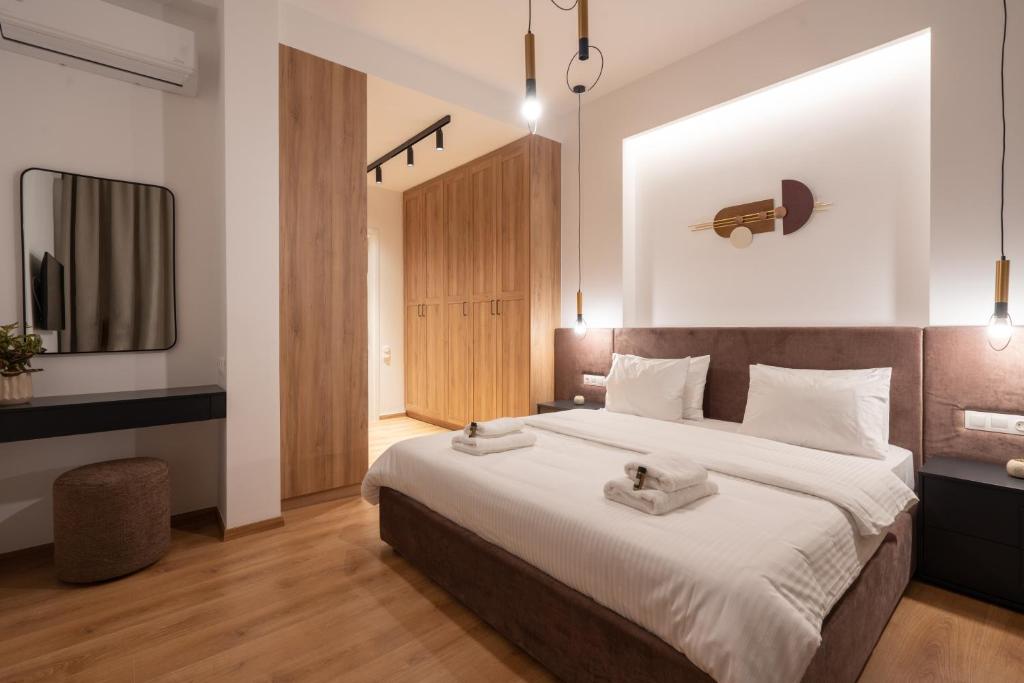 Posteľ alebo postele v izbe v ubytovaní Upscale Athens Luxury Penthouse
