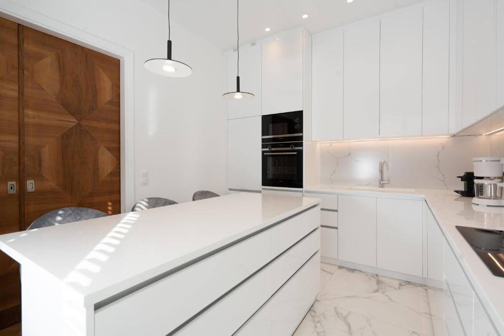 Kuchyňa alebo kuchynka v ubytovaní Upscale Athens Luxury Penthouse