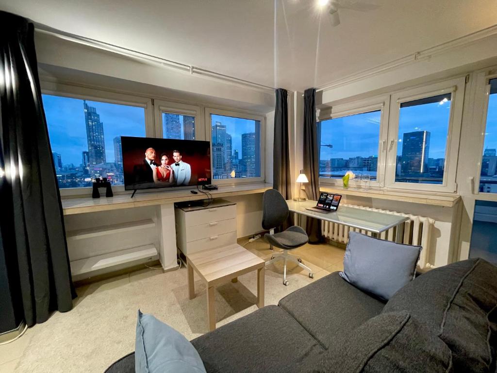 Posedenie v ubytovaní SAWA Apartment 2xMetro WiFi 500 Mbs 50’TV Netflix HBO AppleTV+