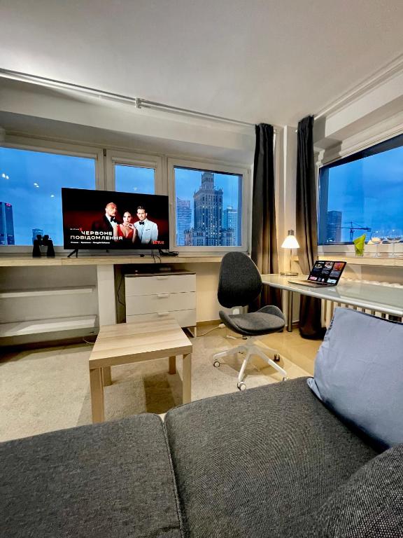 Posedenie v ubytovaní SAWA Apartment 2xMetro WiFi 500 Mbs 50’TV Netflix HBO AppleTV+