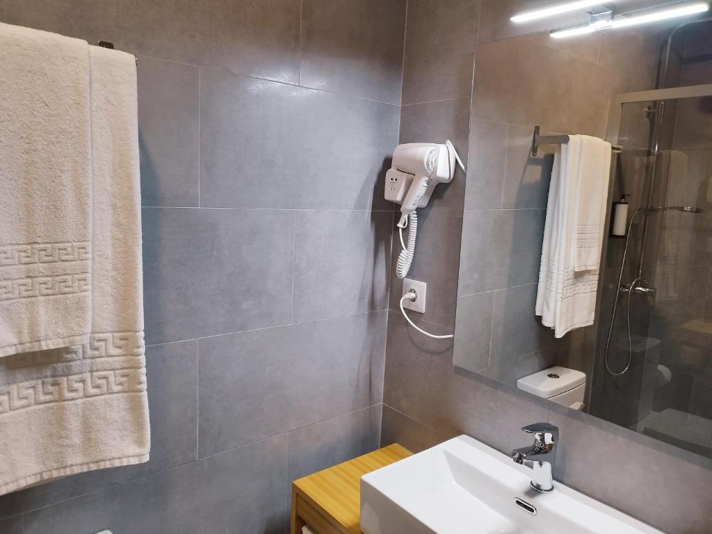 Koupelna v ubytování Santa Alegria Hostel