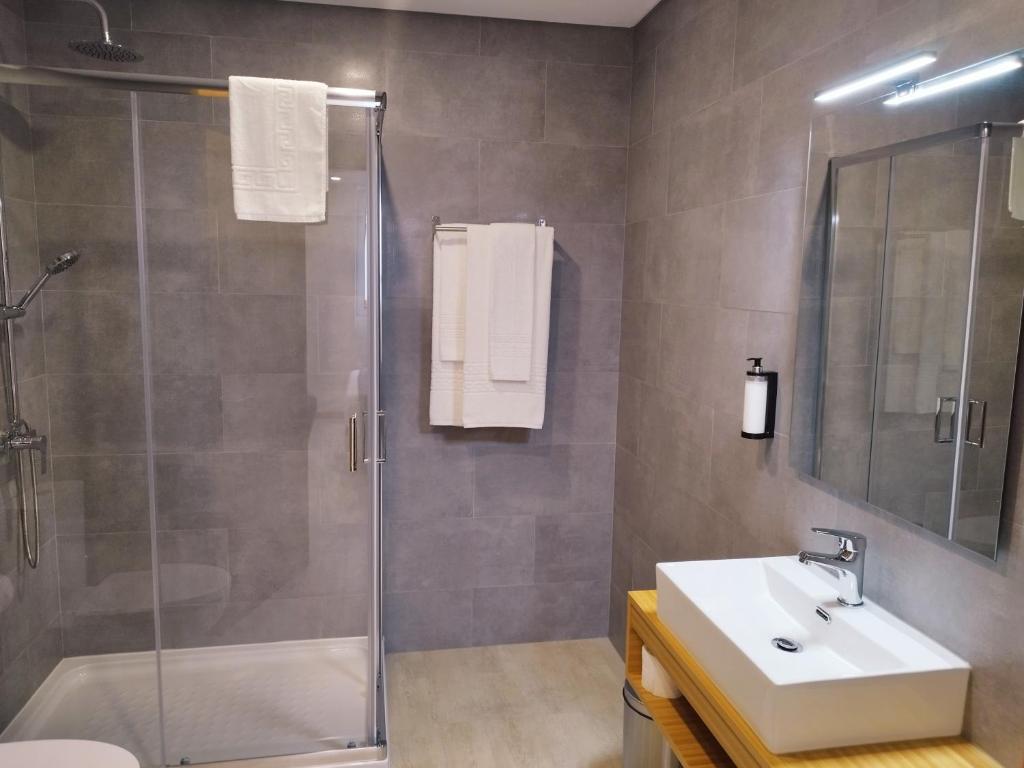 Koupelna v ubytování Santa Alegria Hostel