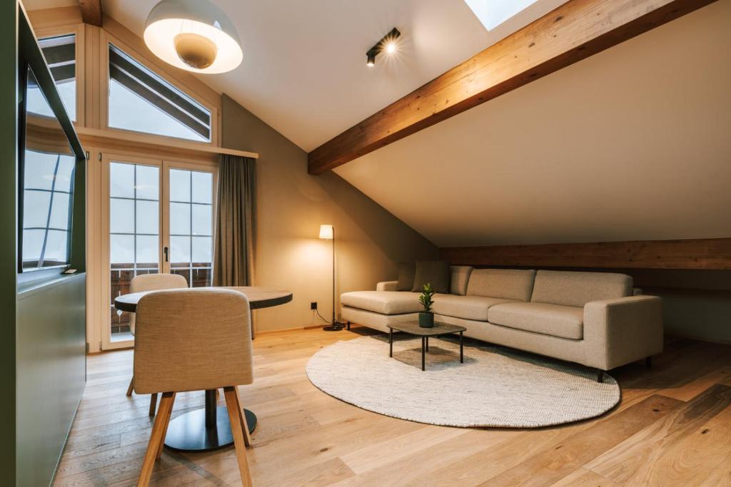 Posezení v ubytování Hotel Fiescherblick