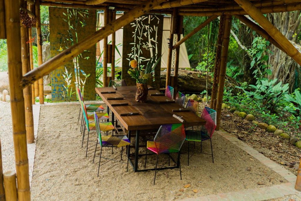 Zahrada ubytování Glamping 8Caminos