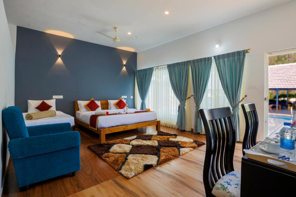 Postel nebo postele na pokoji v ubytování The Spectrum Resort - Chikmagalur