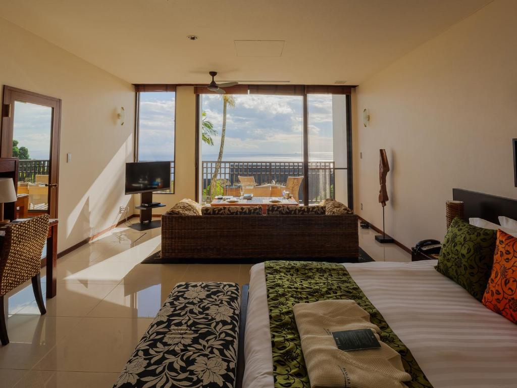 Posezení v ubytování Sankara Hotel & Spa Yakushima