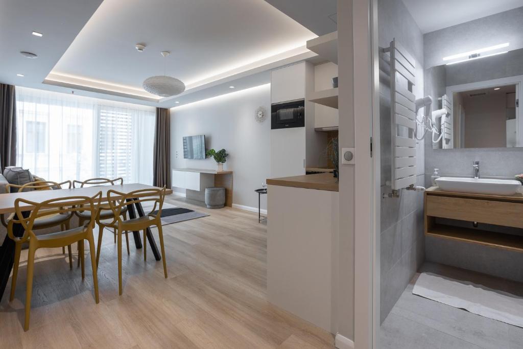 Kuchyň nebo kuchyňský kout v ubytování K46 Residence