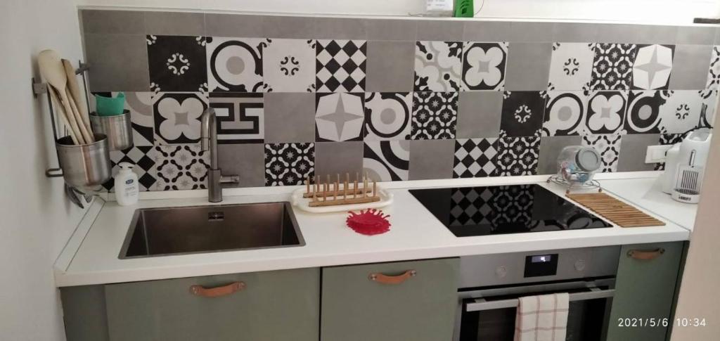Kuchyň nebo kuchyňský kout v ubytování B&b Campus