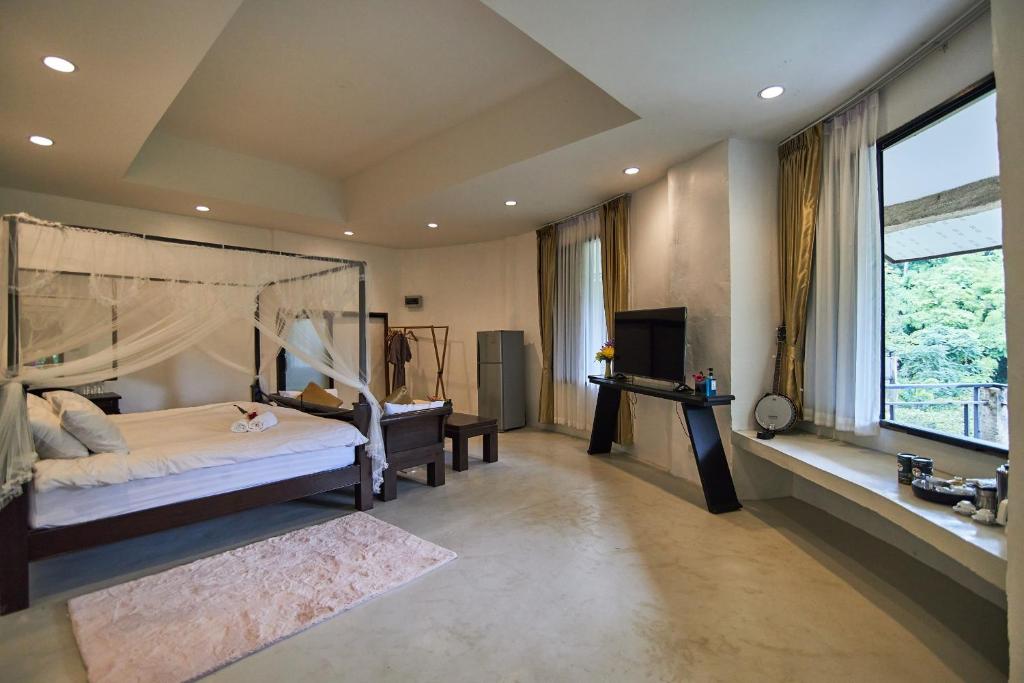 Forest falls Garden Maerim Chiangmai ตาดปลาแคมป์ออร์แกนิคฟาร์มสเตย์เชียงใหม่ - Chambre Double Avec Vue En Montagne