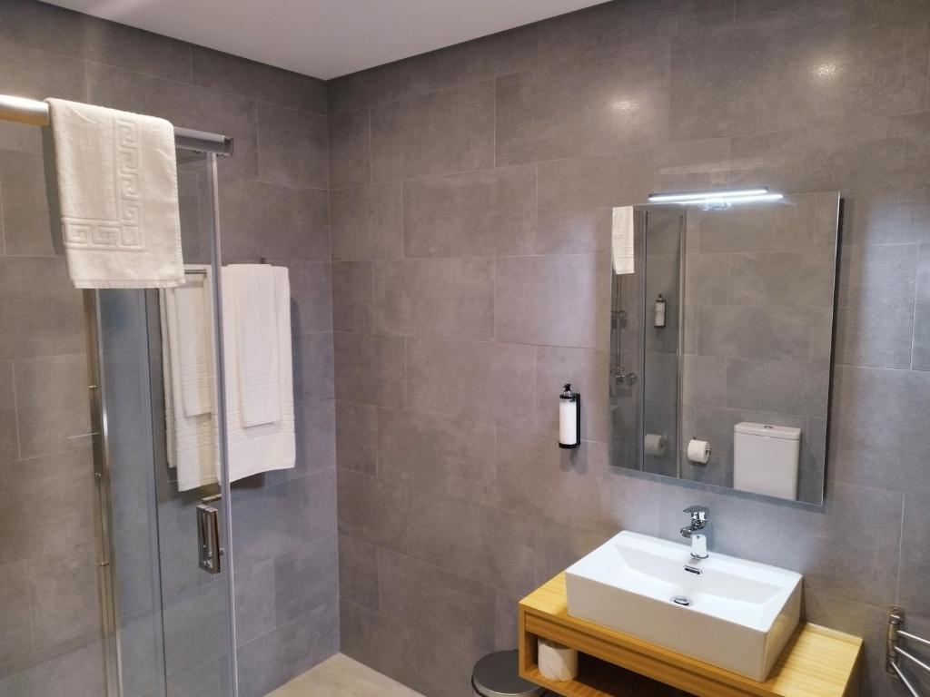 Koupelna v ubytování Santa Alegria Hostel
