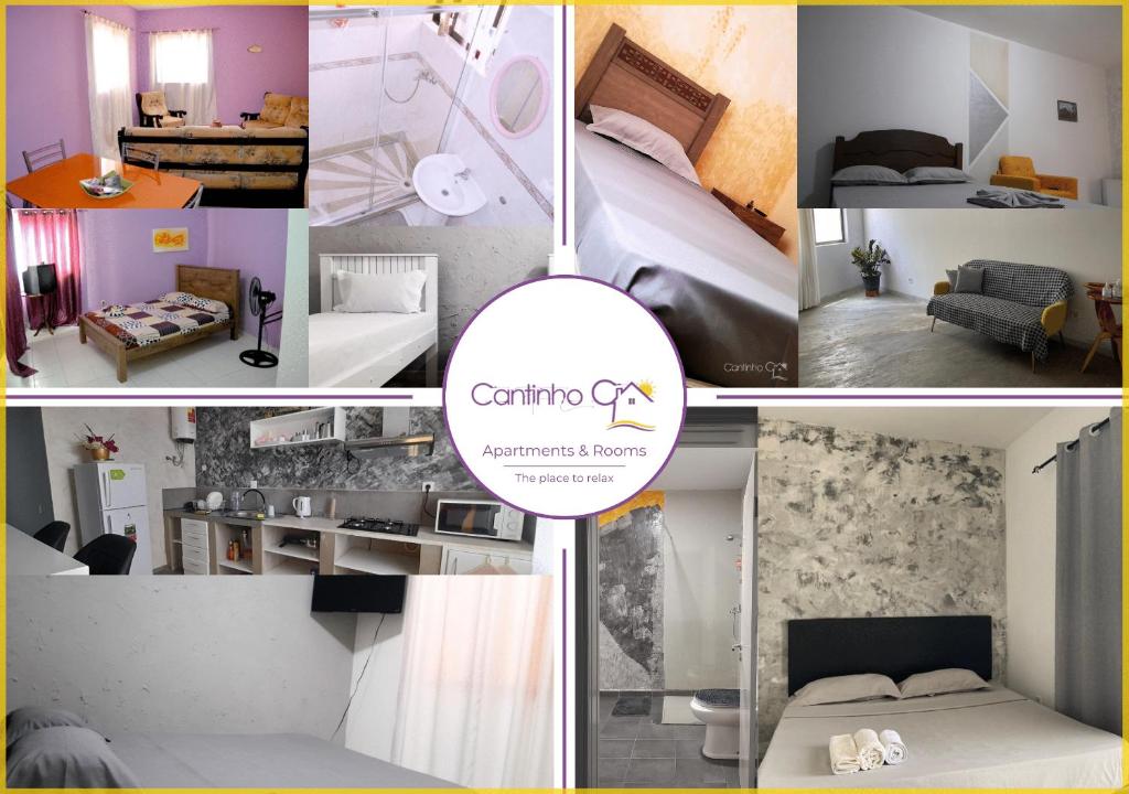 a collage of different pictures of a room at Cantinho C - Alojamento Complementar in Praia