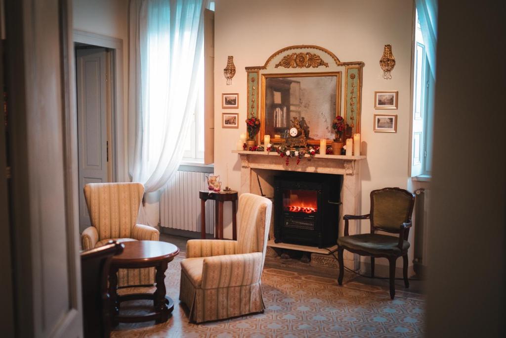 Posezení v ubytování B&B Corte Seguini