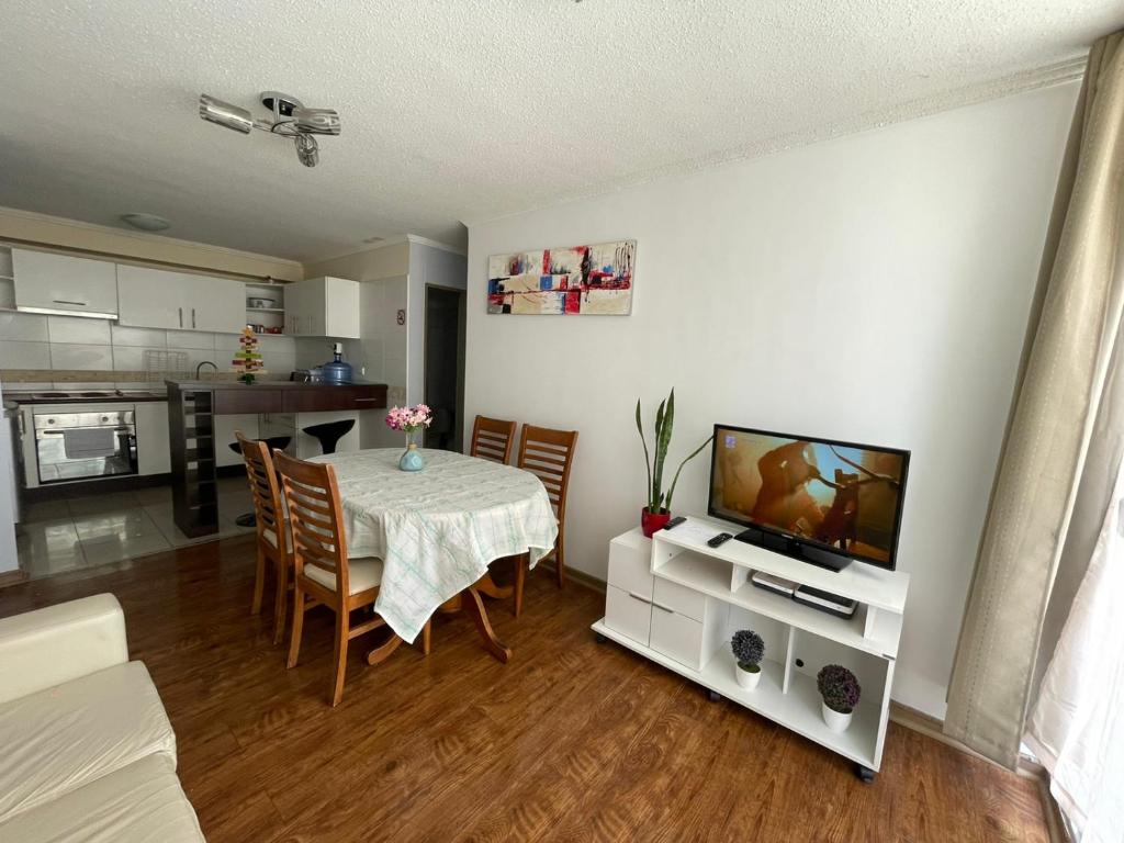 Кухня или мини-кухня в Departamento Full La Serena
