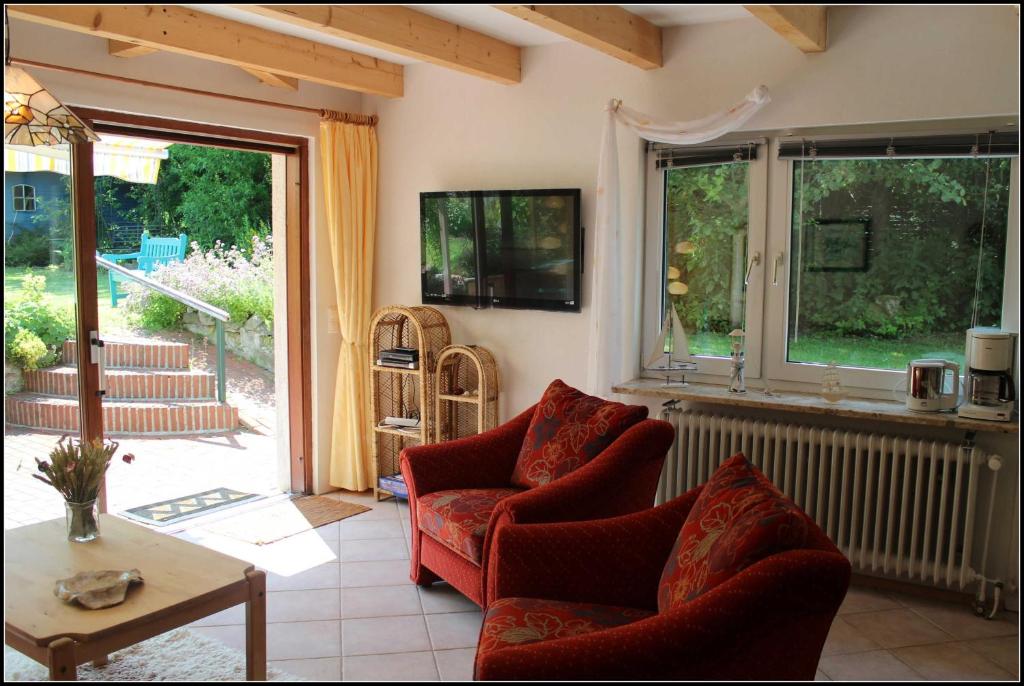 Posezení v ubytování Ferienwohnung Fohrmann