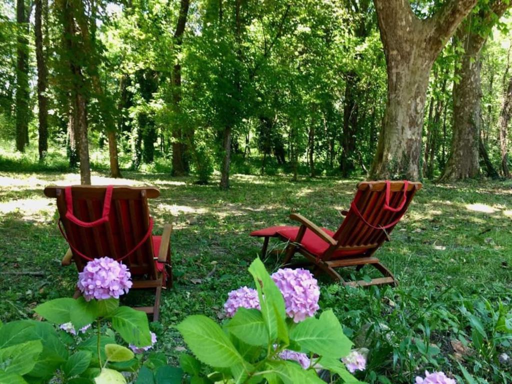 Zahrada ubytování Le moulin du Rubeguet