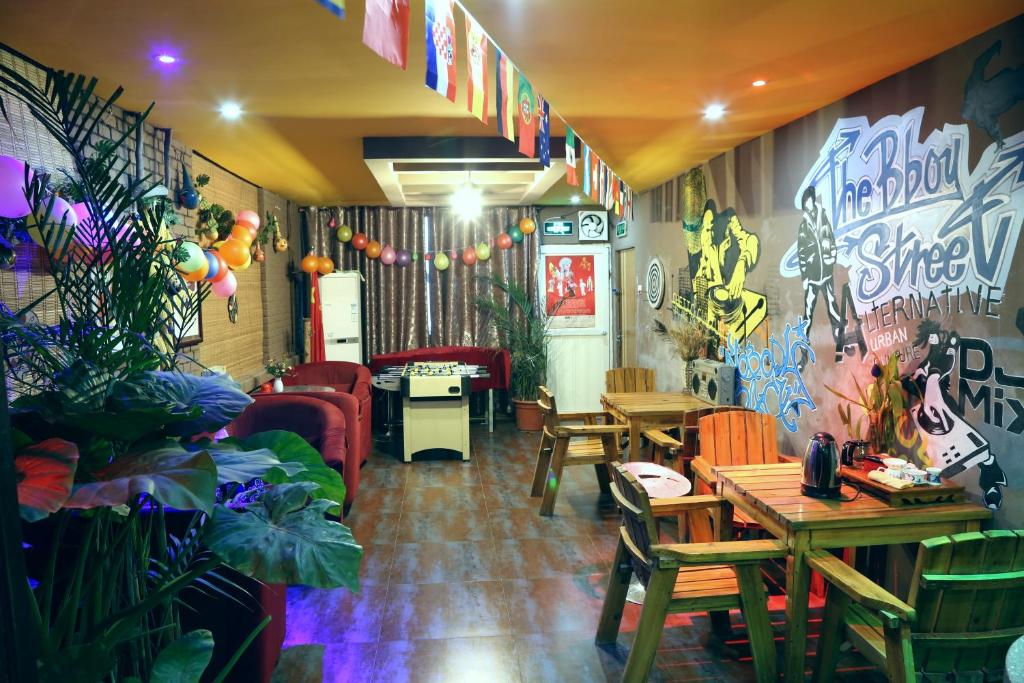 Posezení v ubytování Xi'an The Facebook Youth Hostel