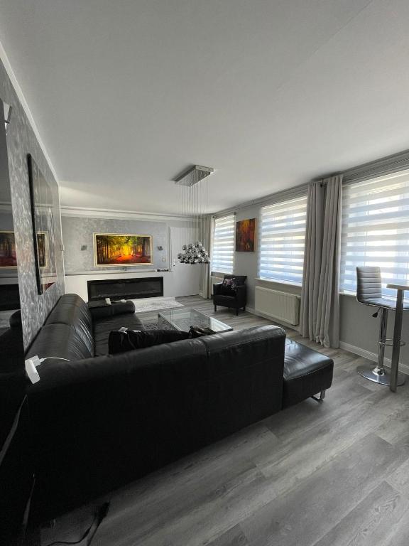 Гостиная зона в Stadtblick Neuruppin