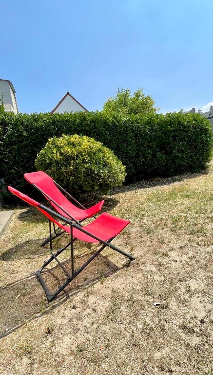 Zahrada ubytování Appartement à quelques pas de la plage avec jardin