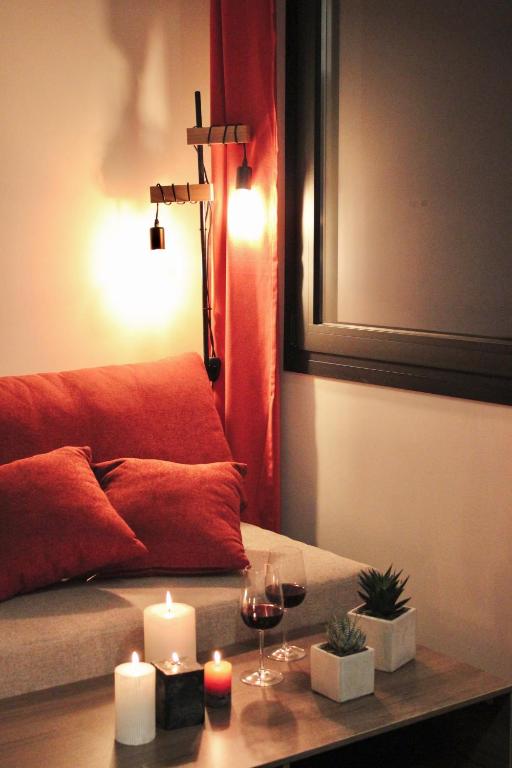 A seating area at Exarchia House Project