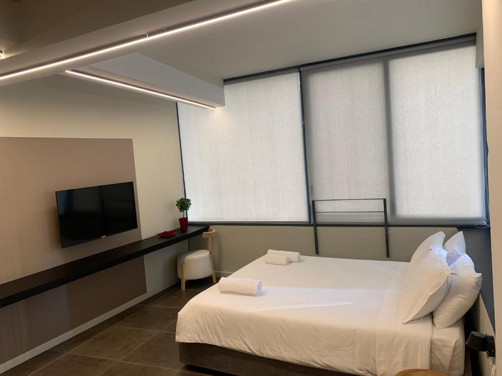 Televízia a/alebo spoločenská miestnosť v ubytovaní M17 Studios & Suites in the Heart of Athens