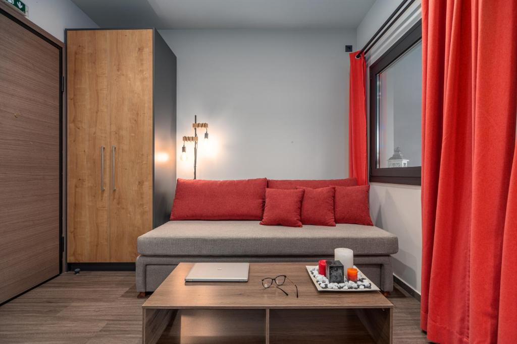 A seating area at Exarchia House Project