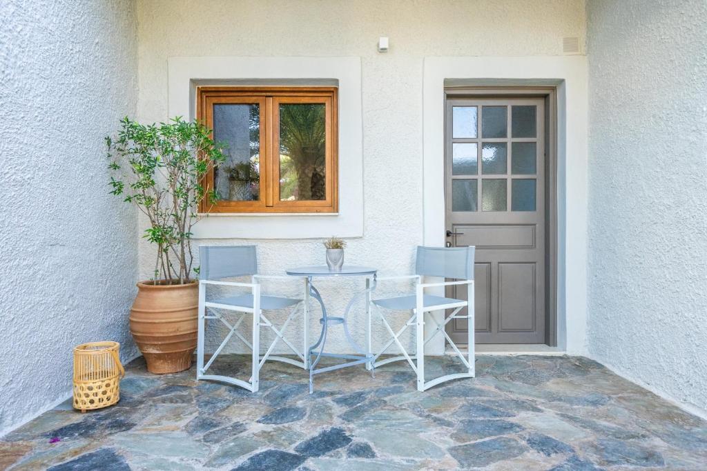 Patio alebo iná vonkajšia časť ubytovania Okeanis Mystique South