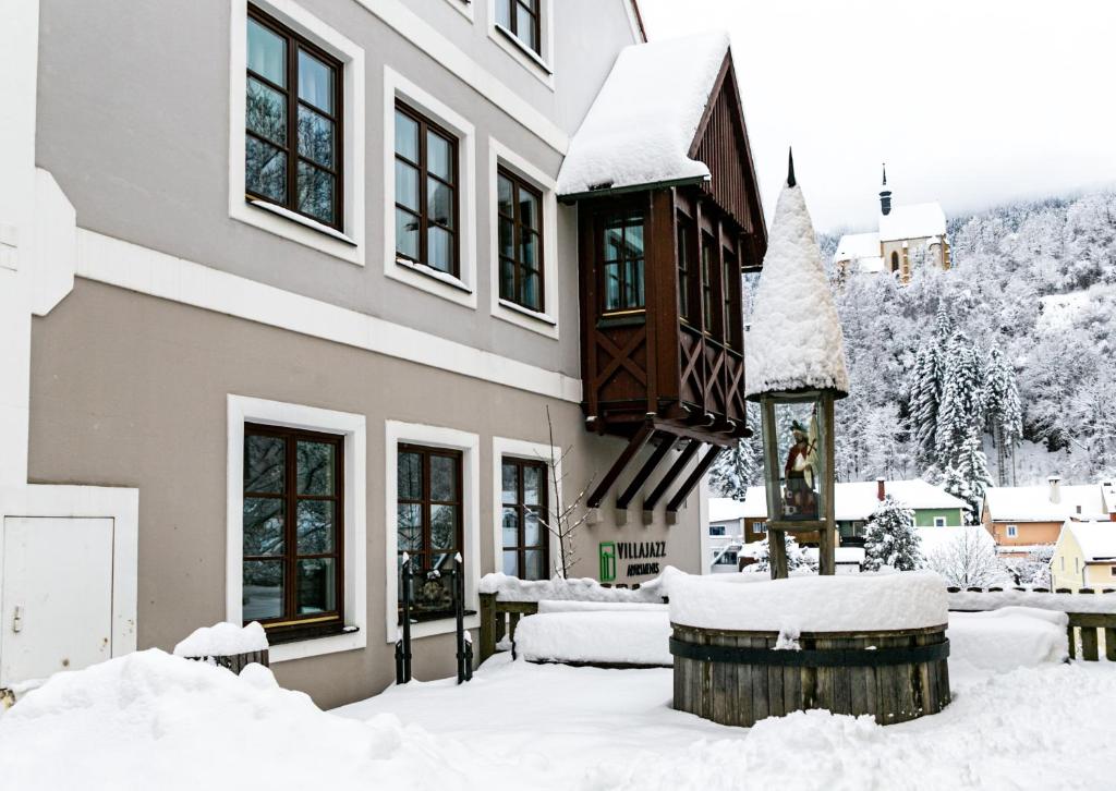VillaJazz Apartments v zimě