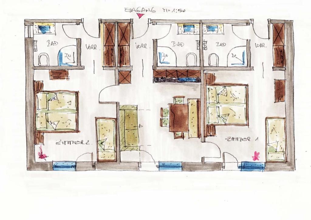 Půdorys ubytování Hotel Martellerhof