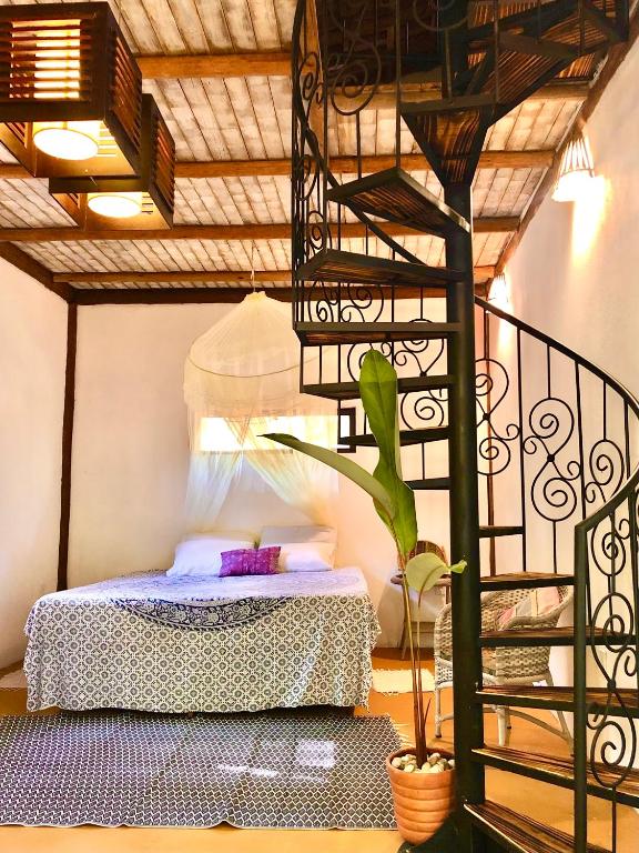 Postel nebo postele na pokoji v ubytování Gaia Eco Glamping - Instituto Almas Livres