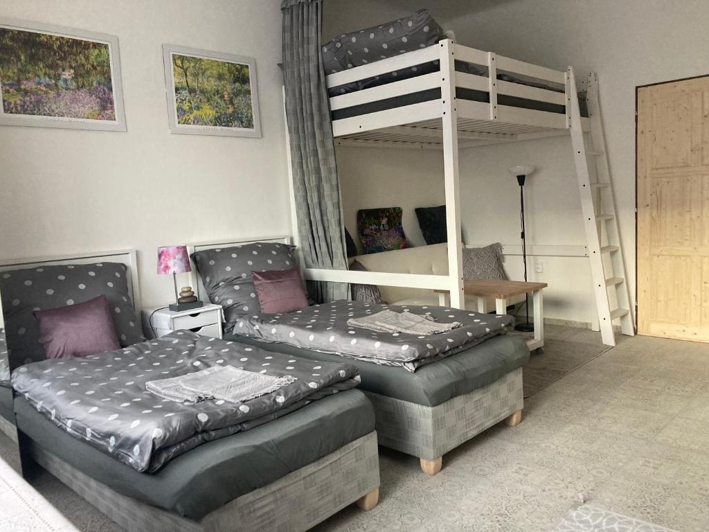 Postel nebo postele na pokoji v ubytování ARTep apartment