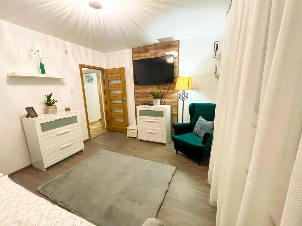 TV a/nebo společenská místnost v ubytování Apartman Anita