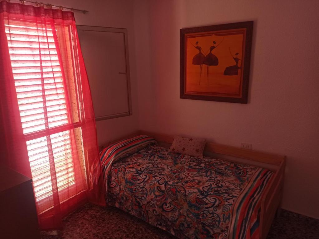 Postel nebo postele na pokoji v ubytování Apartamento en Serra con preciosas vistas.