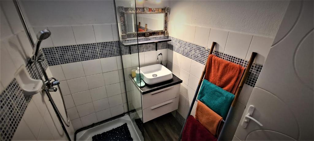 Koupelna v ubytování TITIRI Appartement