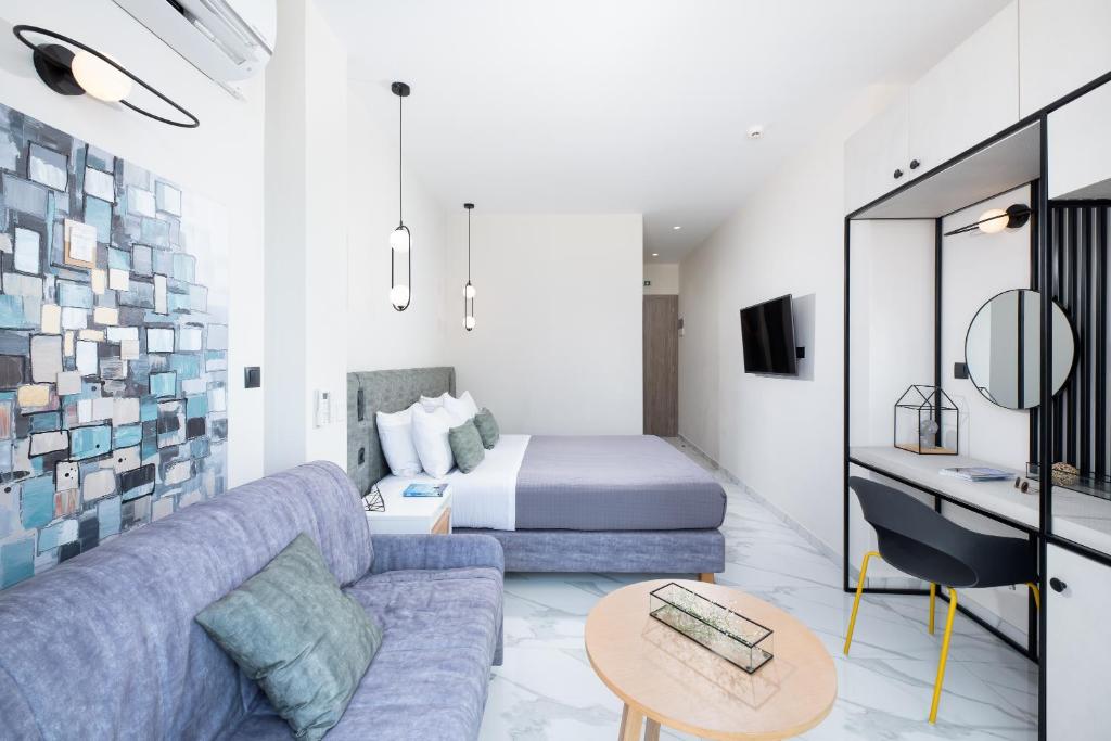 Posezení v ubytování Enattica Suites