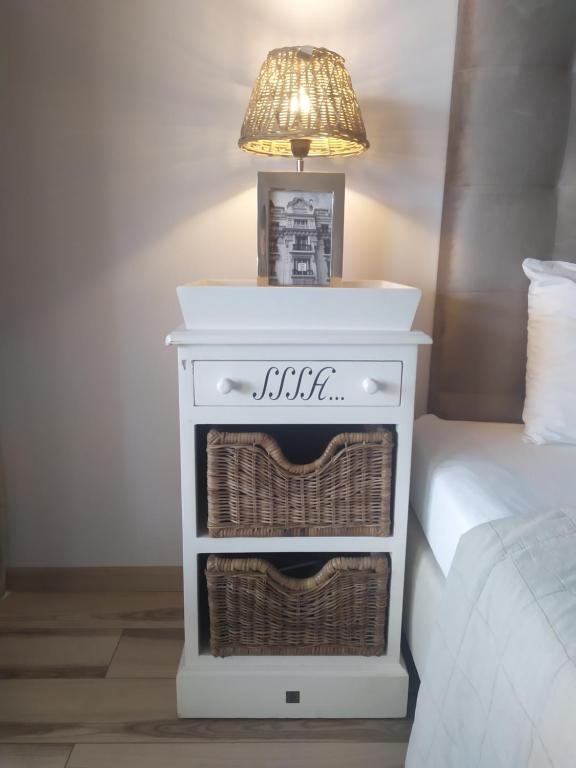 Posteľ alebo postele v izbe v ubytovaní Apartament Riviera z tarasem - Playa Baltis