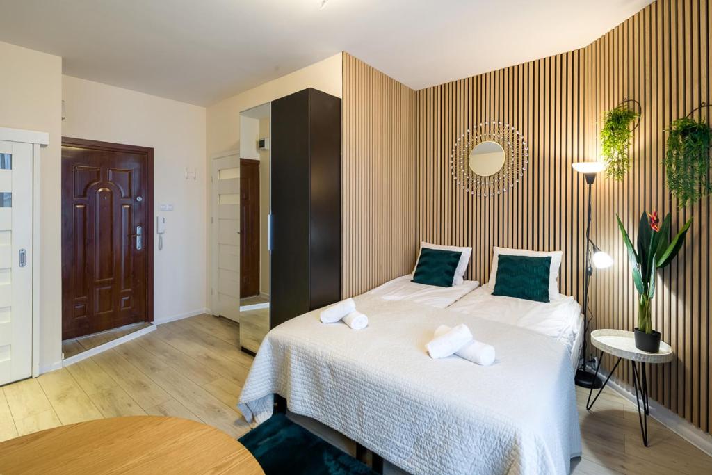Posteľ alebo postele v izbe v ubytovaní Modern apartment in best location