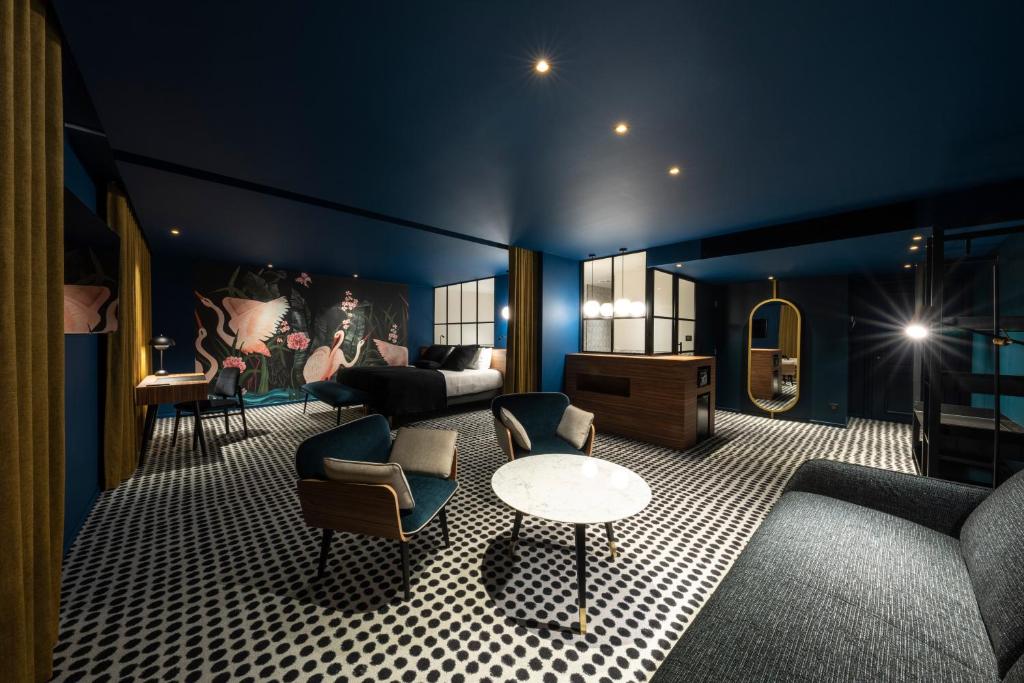 Posezení v ubytování Hôtel Baud - Teritoria