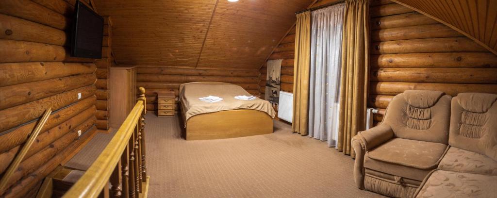 Postel nebo postele na pokoji v ubytování Mini Hotel Laplandiya