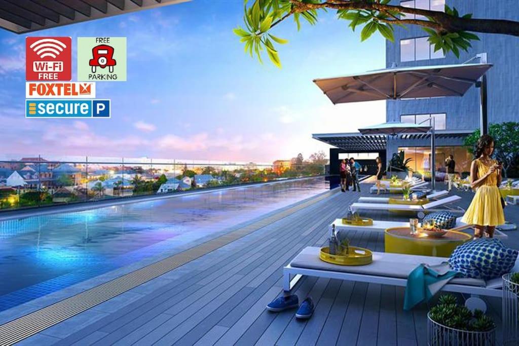 a rendering of a resort with a swimming pool at Central Brisbane2BedsPark+Super big balcony! in Brisbane
