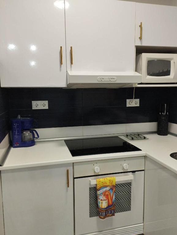 Kuchyň nebo kuchyňský kout v ubytování Apartment Fira Bcn Camp Nou