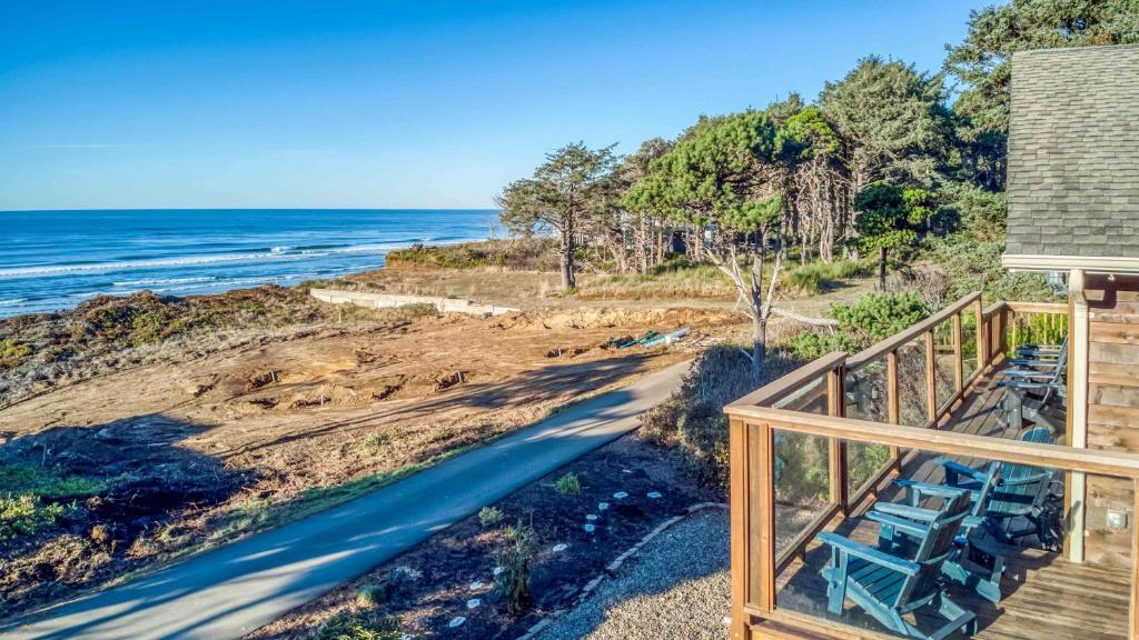 a view of the ocean from a house at Miss Olena in Seal Rock