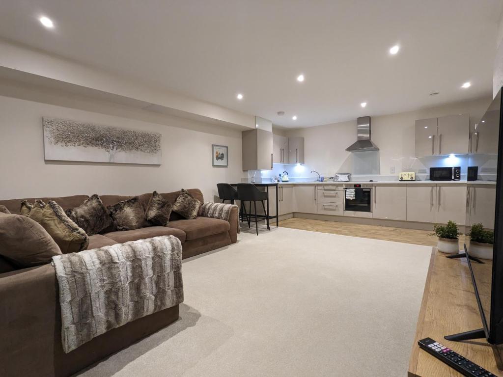 Posezení v ubytování Stunning 2-Bed Apartment in Stevenage, Sleeps 5 with free Private Parking