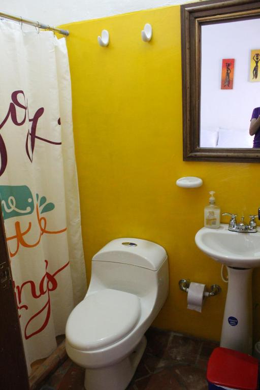 Koupelna v ubytování Casa Turistica Barichara