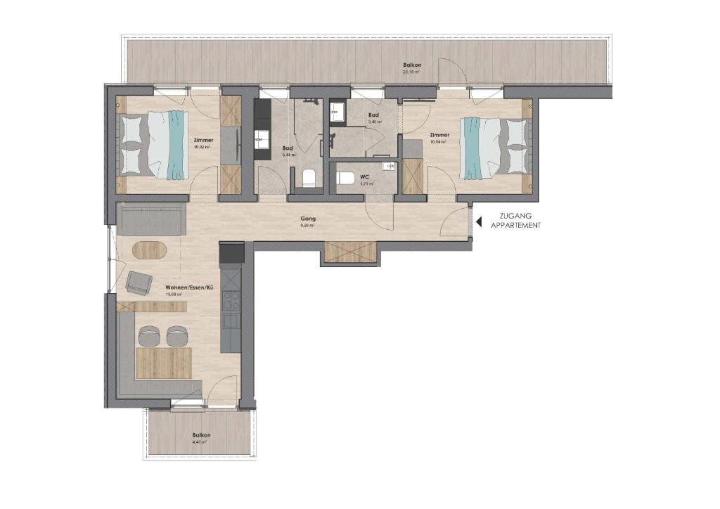 Winkler Appartements - Twee Slaapkamers Appartement