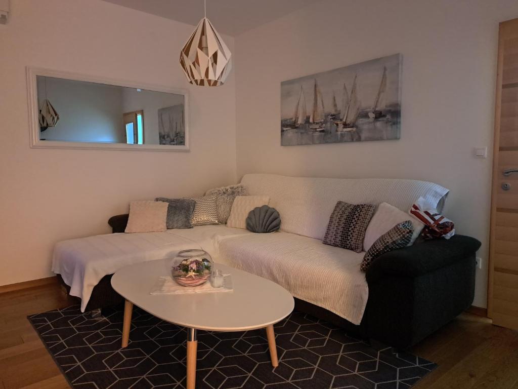 Posteľ alebo postele v izbe v ubytovaní Apartman Blue